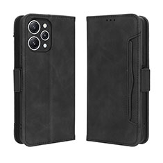 Coque Portefeuille Livre Cuir Etui Clapet BY3 pour Xiaomi Redmi 12 4G Noir