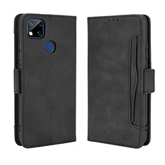 Coque Portefeuille Livre Cuir Etui Clapet BY3 pour Xiaomi Redmi 9 India Noir