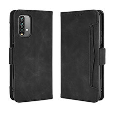 Coque Portefeuille Livre Cuir Etui Clapet BY3 pour Xiaomi Redmi 9 Power Noir