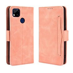 Coque Portefeuille Livre Cuir Etui Clapet BY3 pour Xiaomi Redmi 9C NFC Rose