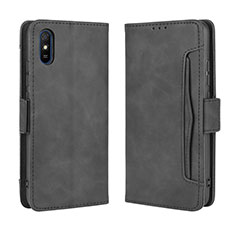 Coque Portefeuille Livre Cuir Etui Clapet BY3 pour Xiaomi Redmi 9i Noir