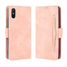 Coque Portefeuille Livre Cuir Etui Clapet BY3 pour Xiaomi Redmi 9i Rose