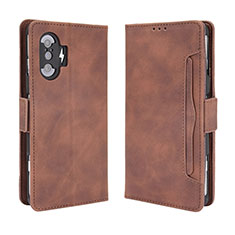 Coque Portefeuille Livre Cuir Etui Clapet BY3 pour Xiaomi Redmi K40 Gaming 5G Marron