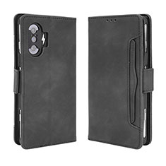 Coque Portefeuille Livre Cuir Etui Clapet BY3 pour Xiaomi Redmi K40 Gaming 5G Noir