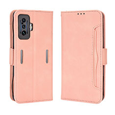 Coque Portefeuille Livre Cuir Etui Clapet BY3 pour Xiaomi Redmi K50 Gaming 5G Rose