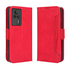 Coque Portefeuille Livre Cuir Etui Clapet BY3 pour Xiaomi Redmi K60E 5G Rouge