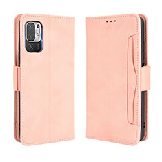 Coque Portefeuille Livre Cuir Etui Clapet BY3 pour Xiaomi Redmi Note 10 5G Rose