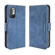 Coque Portefeuille Livre Cuir Etui Clapet BY3 pour Xiaomi Redmi Note 10 JE 5G Bleu