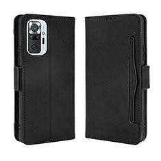 Coque Portefeuille Livre Cuir Etui Clapet BY3 pour Xiaomi Redmi Note 10 Pro 4G Noir