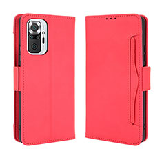 Coque Portefeuille Livre Cuir Etui Clapet BY3 pour Xiaomi Redmi Note 10 Pro 4G Rouge