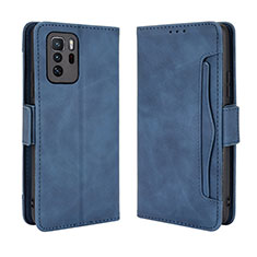Coque Portefeuille Livre Cuir Etui Clapet BY3 pour Xiaomi Redmi Note 10 Pro 5G Bleu
