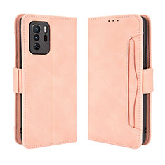 Coque Portefeuille Livre Cuir Etui Clapet BY3 pour Xiaomi Redmi Note 10 Pro 5G Rose