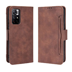 Coque Portefeuille Livre Cuir Etui Clapet BY3 pour Xiaomi Redmi Note 11 5G Marron