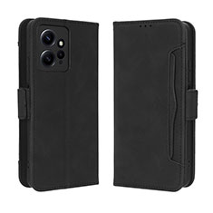 Coque Portefeuille Livre Cuir Etui Clapet BY3 pour Xiaomi Redmi Note 12 4G Noir