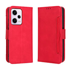 Coque Portefeuille Livre Cuir Etui Clapet BY3 pour Xiaomi Redmi Note 12 Explorer Rouge