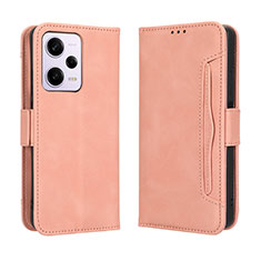 Coque Portefeuille Livre Cuir Etui Clapet BY3 pour Xiaomi Redmi Note 12 Pro 5G Rose