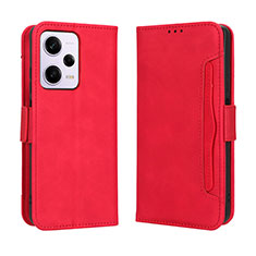 Coque Portefeuille Livre Cuir Etui Clapet BY3 pour Xiaomi Redmi Note 12 Pro 5G Rouge