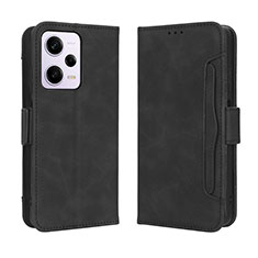 Coque Portefeuille Livre Cuir Etui Clapet BY3 pour Xiaomi Redmi Note 12 Pro+ Plus 5G Noir