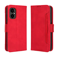 Coque Portefeuille Livre Cuir Etui Clapet BY3 pour Xiaomi Redmi Note 12R Pro 5G Rouge