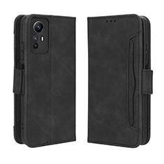 Coque Portefeuille Livre Cuir Etui Clapet BY3 pour Xiaomi Redmi Note 12S Noir