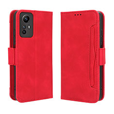 Coque Portefeuille Livre Cuir Etui Clapet BY3 pour Xiaomi Redmi Note 12S Rouge