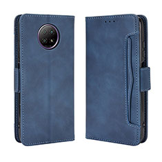 Coque Portefeuille Livre Cuir Etui Clapet BY3 pour Xiaomi Redmi Note 9 5G Bleu