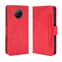 Coque Portefeuille Livre Cuir Etui Clapet BY3 pour Xiaomi Redmi Note 9 5G Rouge