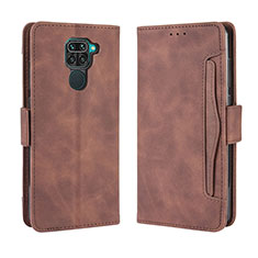 Coque Portefeuille Livre Cuir Etui Clapet BY3 pour Xiaomi Redmi Note 9 Marron