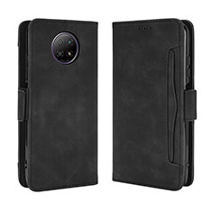 Coque Portefeuille Livre Cuir Etui Clapet BY3 pour Xiaomi Redmi Note 9T 5G Noir