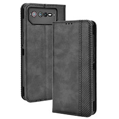 Coque Portefeuille Livre Cuir Etui Clapet BY4 pour Asus ROG Phone 6 Noir