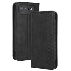 Coque Portefeuille Livre Cuir Etui Clapet BY4 pour Asus ROG Phone 7 Noir