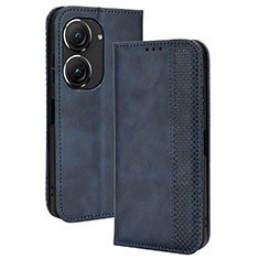 Coque Portefeuille Livre Cuir Etui Clapet BY4 pour Asus ZenFone 10 Bleu