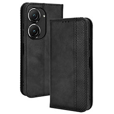 Coque Portefeuille Livre Cuir Etui Clapet BY4 pour Asus ZenFone 10 Noir