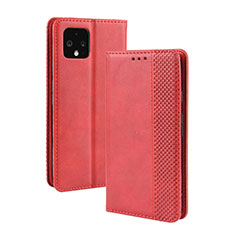 Coque Portefeuille Livre Cuir Etui Clapet BY4 pour Google Pixel 4 Rouge