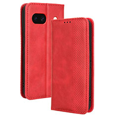 Coque Portefeuille Livre Cuir Etui Clapet BY4 pour Google Pixel 8a 5G Rouge