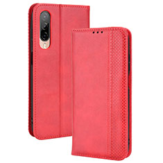 Coque Portefeuille Livre Cuir Etui Clapet BY4 pour HTC Desire 22 Pro 5G Rouge