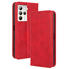 Coque Portefeuille Livre Cuir Etui Clapet BY4 pour HTC U23 Pro 5G Rouge