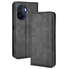 Coque Portefeuille Livre Cuir Etui Clapet BY4 pour Huawei Enjoy 50 Noir