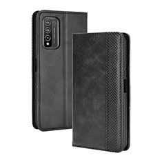 Coque Portefeuille Livre Cuir Etui Clapet BY4 pour Huawei Honor 10X Lite Noir