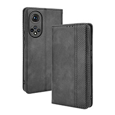 Coque Portefeuille Livre Cuir Etui Clapet BY4 pour Huawei Honor 50 5G Noir