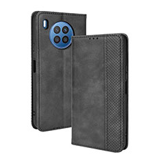 Coque Portefeuille Livre Cuir Etui Clapet BY4 pour Huawei Honor 50 Lite Noir