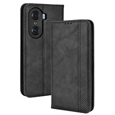 Coque Portefeuille Livre Cuir Etui Clapet BY4 pour Huawei Honor 60 5G Noir