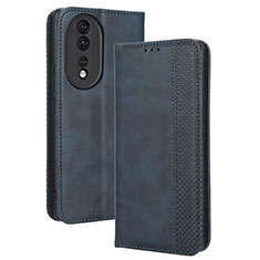 Coque Portefeuille Livre Cuir Etui Clapet BY4 pour Huawei Honor 80 5G Bleu