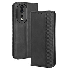 Coque Portefeuille Livre Cuir Etui Clapet BY4 pour Huawei Honor 80 5G Noir