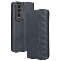 Coque Portefeuille Livre Cuir Etui Clapet BY4 pour Huawei Honor 80 Pro 5G Bleu