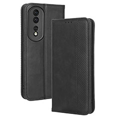 Coque Portefeuille Livre Cuir Etui Clapet BY4 pour Huawei Honor 80 Pro 5G Noir