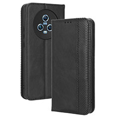 Coque Portefeuille Livre Cuir Etui Clapet BY4 pour Huawei Honor Magic5 5G Noir