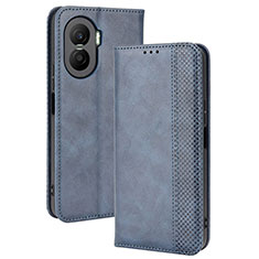 Coque Portefeuille Livre Cuir Etui Clapet BY4 pour Huawei Honor X40i 5G Bleu