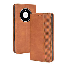 Coque Portefeuille Livre Cuir Etui Clapet BY4 pour Huawei Mate 40 Marron