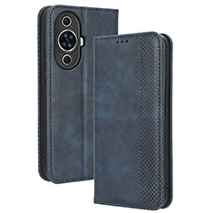 Coque Portefeuille Livre Cuir Etui Clapet BY4 pour Huawei Nova 11 Pro Bleu